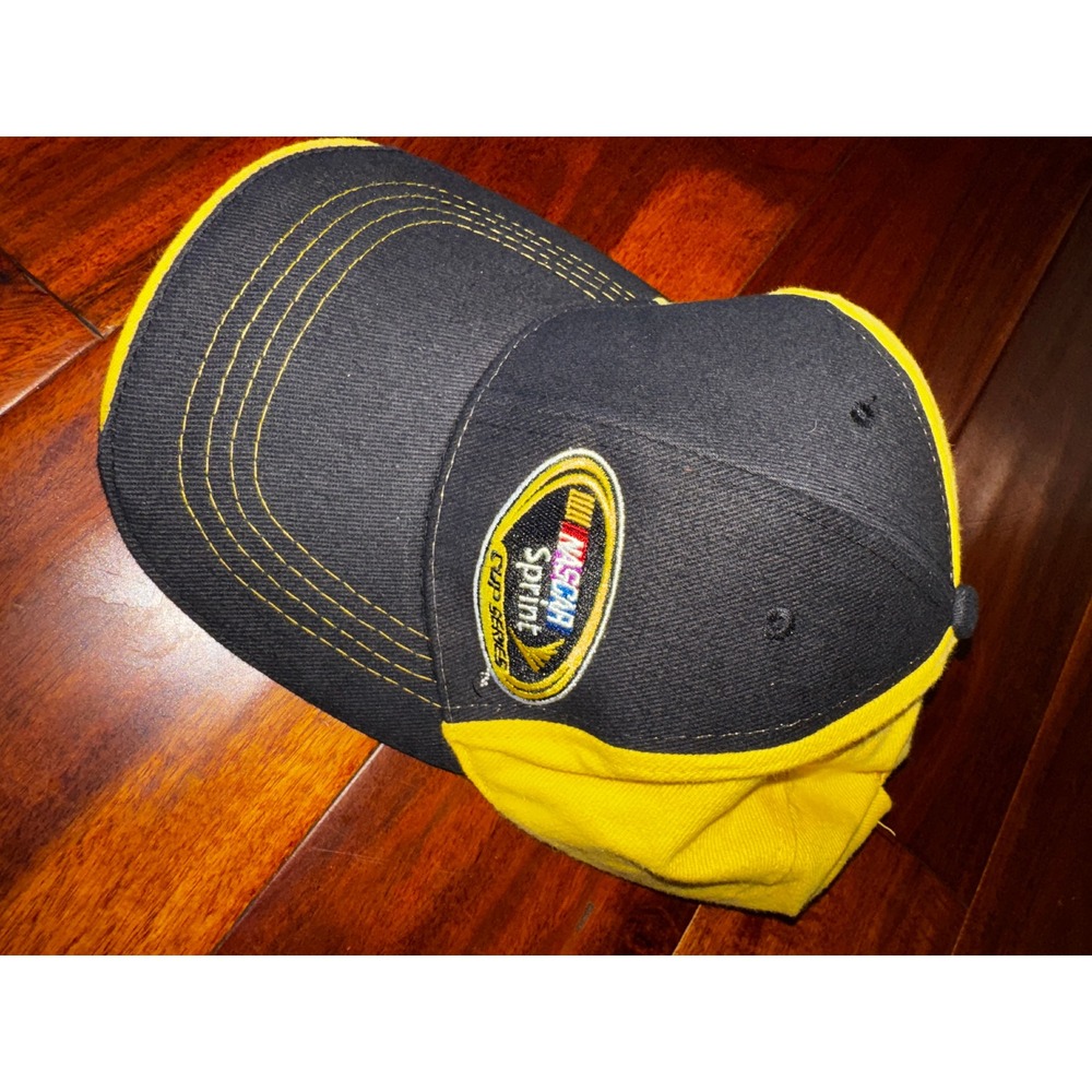 Octagon NASCAR Sprint Cup Series Hat Mens OSFM Black Yellow Excellent Racing Cap